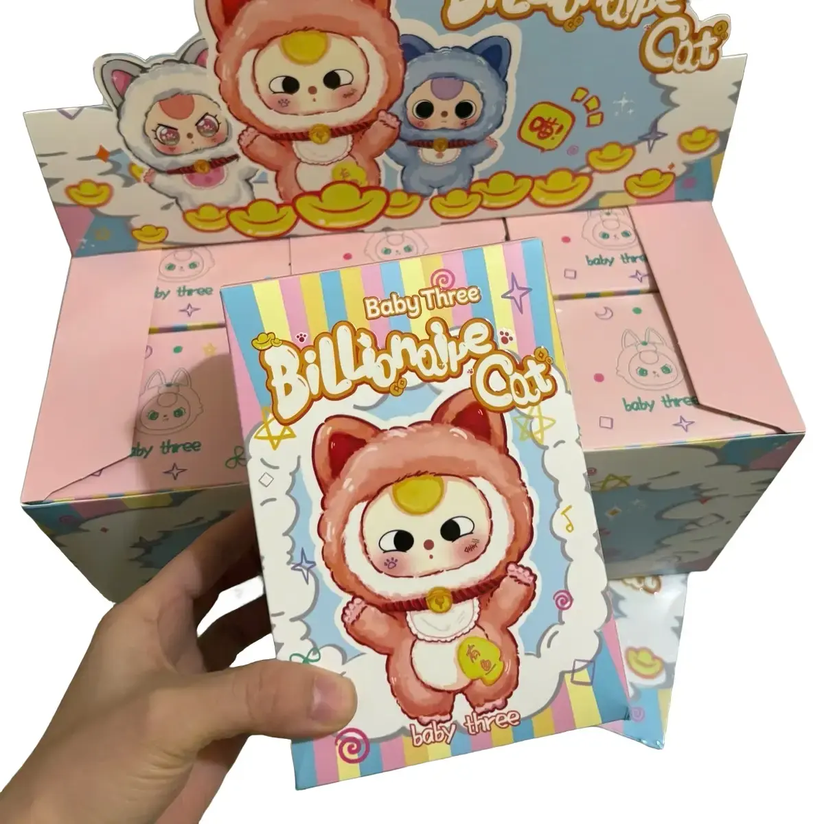 [tạp hoá Bun Bun] Random hộp mù Baby three mèo tỷ phú siêu đẹp treo túi, balo Thú Nhồi Bông. Mèo tỷ phú