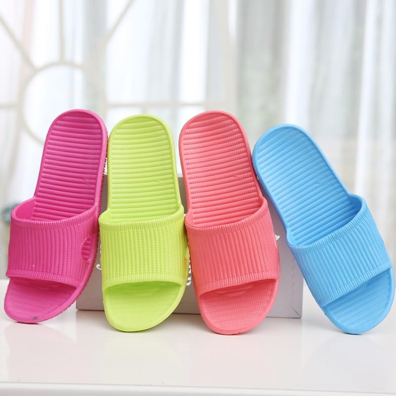 Dép đi trong nhà siêu nhẹ nhựa nguyên khối dép lê xốp mang đi trong nhà tắm văn phòng chống trơn trượt nam nữ đủ size D5 Slipper DéP Cao Su Đế Bằng 3