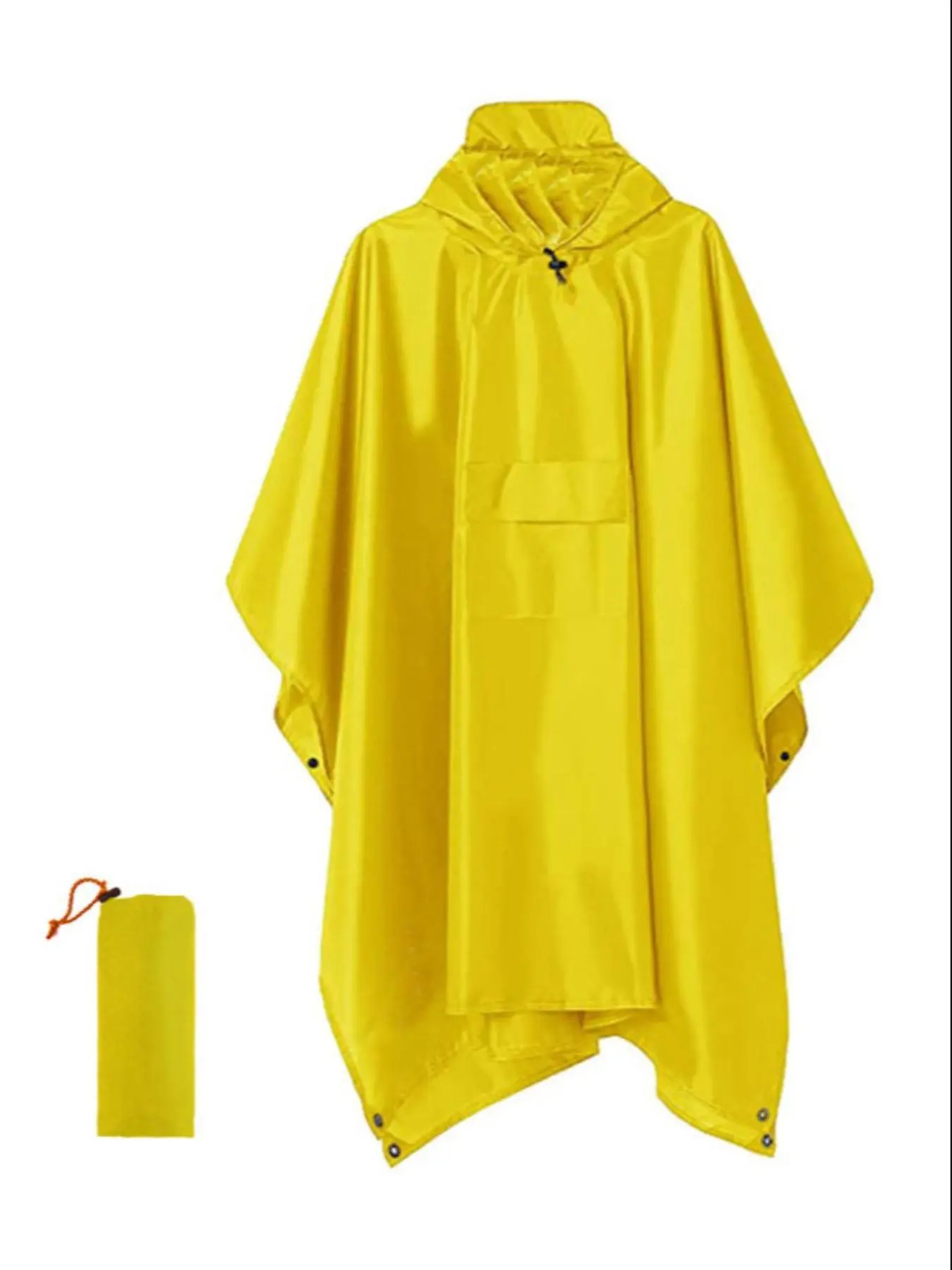 3 in 1 Outdoor Raincoat, Waterproof Hooded Raincoat with Storage Bag, Multifunctional Raincoat for Camping, Hiking, Climbing