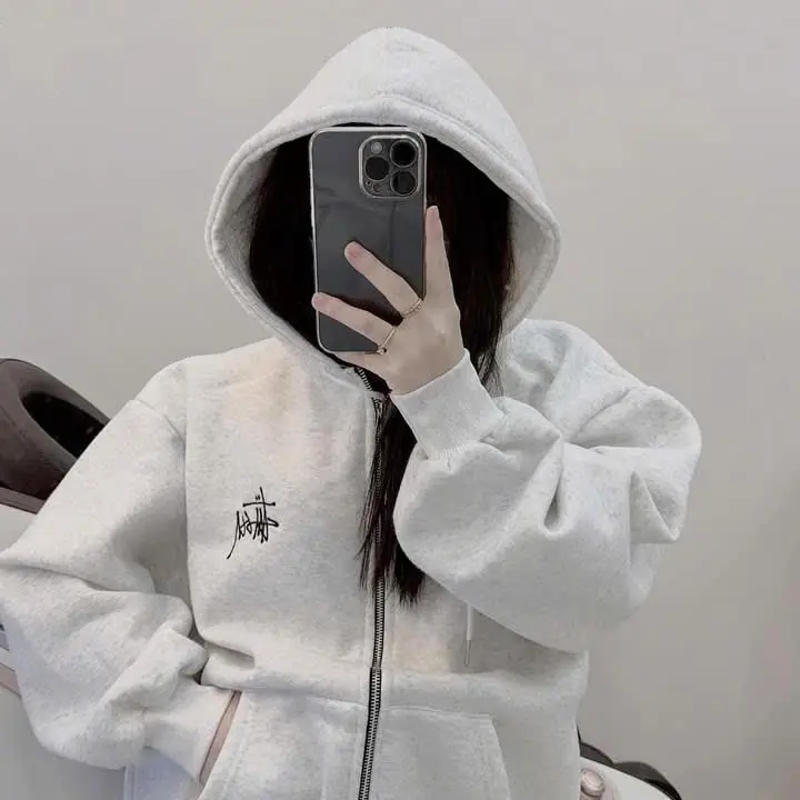 ￼áo hoodie mũ khóa  chất nỉ 2 da dày dặn form to