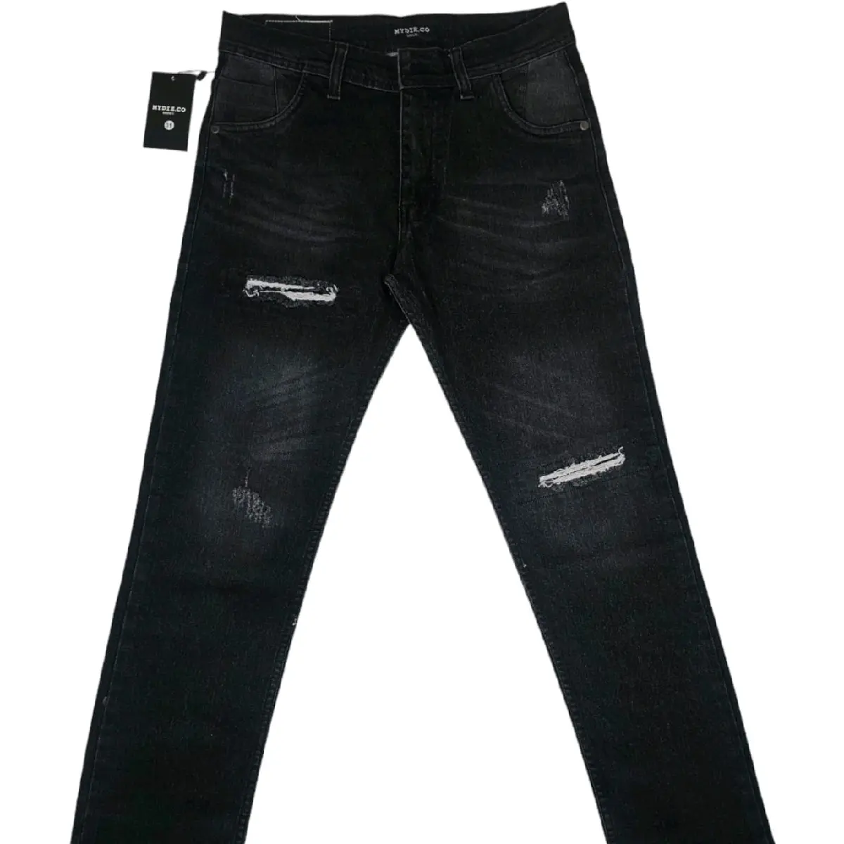 celana jeans panjang sobek black jazz/celna jeans panjang slimfit Pria