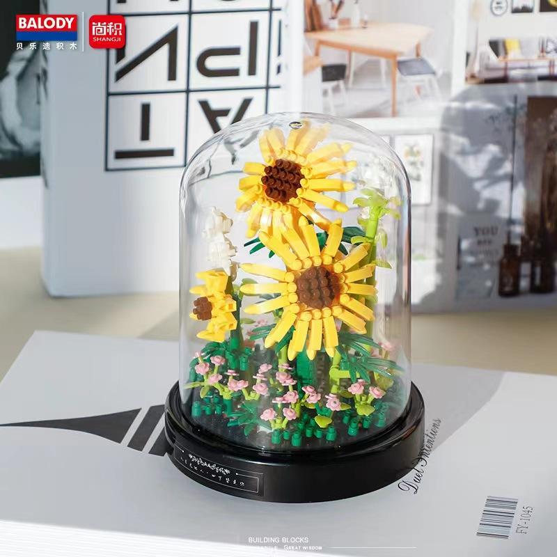 Sunflower Building Block, Creative Flower Design Building Block Toy, Creative Desktop Decoration, Christmas Gift, Santa Presents 5