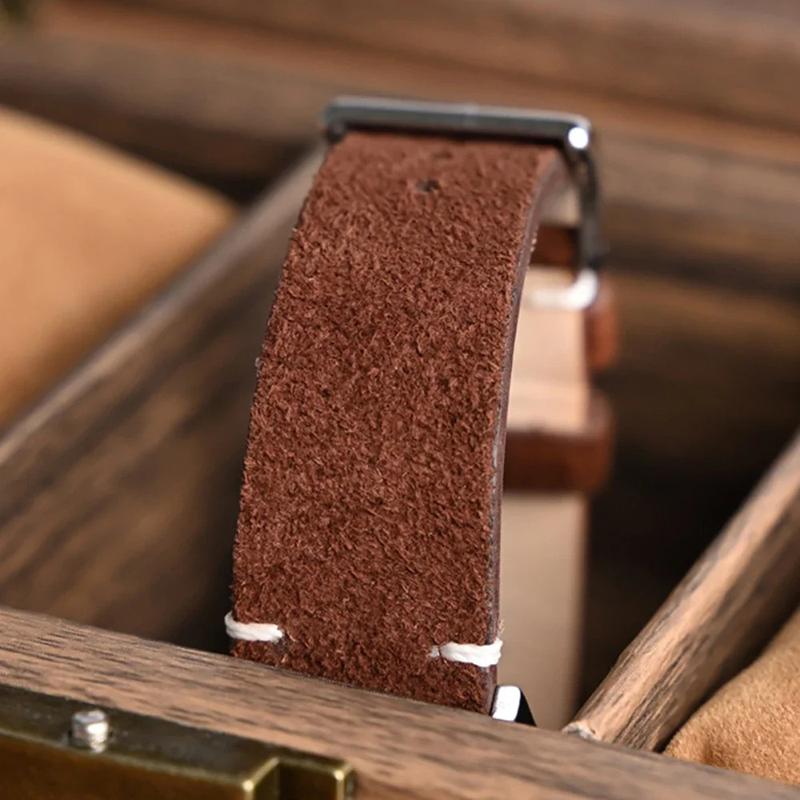 Product Introduction of Wristband 20mm 22mm 4mm 16mm 18mm Quick Release Soft Suede Strap Brown Watch Bands Calfskin Bracelet Women&Men Accessories 6