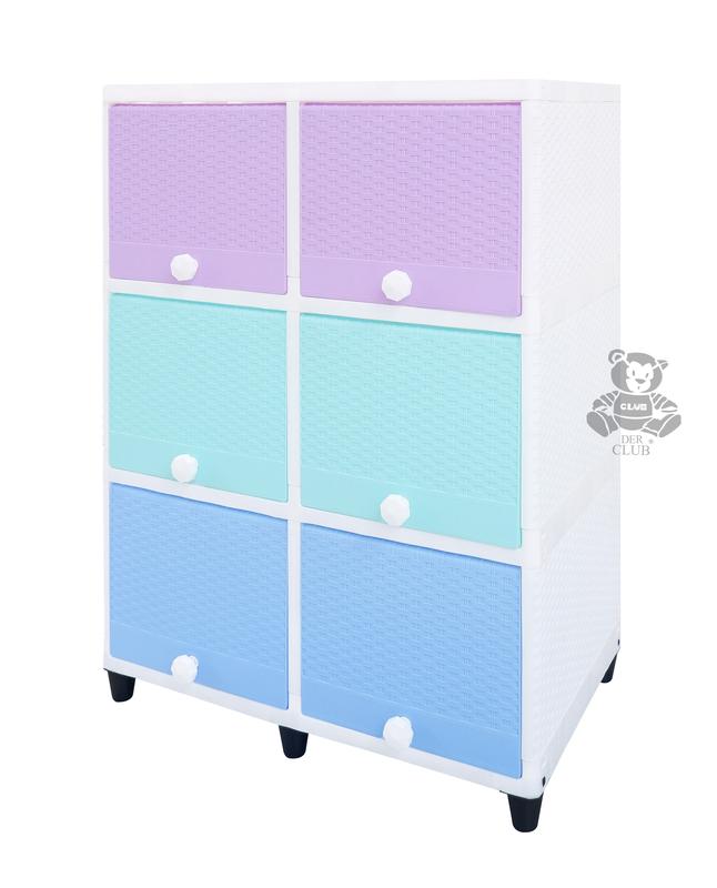 Double Club Flip Susun 3 - Lemari Plastik - Pintu Geser -  Laci  Minimalis -  Penyimpanan Serbaguna - Cabinet Pakaian - Kabinet Baju - Tahan Lama - Tahan air - Tidak Hitam Furniture 3