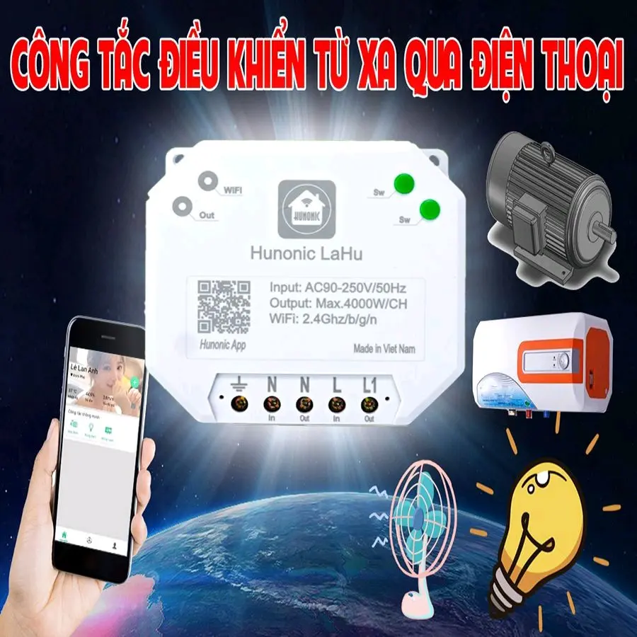 Hunonic Lahu - công tắc thông minh điều khiển qua smartphone
