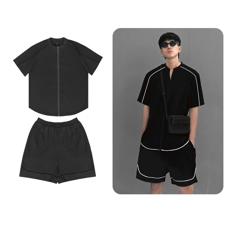 Set bộ Zip Lines ODIN CLUB, Bộ bao gồm 1 quần 1 áo unisex chất liệu chéo biên 1