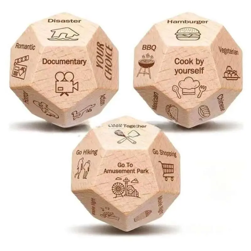 Her Him Couples Gift Ideas Food Decision Dice Games Christmas Birthday Valentines Day Gifts for Wife Husband