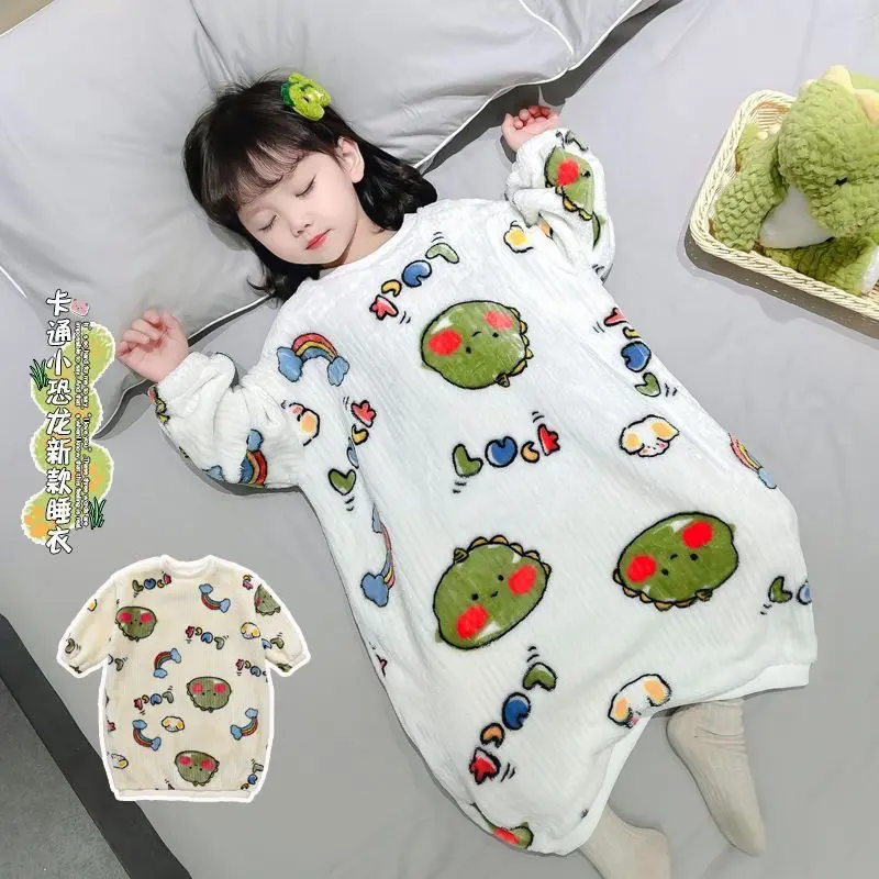 Túi Ngủ Trẻ Em Bé Chất Liệu Lông Cừu San Hô, Thích Hợp Cho Mùa Thu Và Mùa Đông, Chăn Chống Đá Cho Trẻ Em, Lót Lông Cừu vải nỉ, Ấm Áp, Thích Hợp Cho Bé Mặc Nhà, Váy Ngủ, Mùa Đông Nhộng Chũn 0