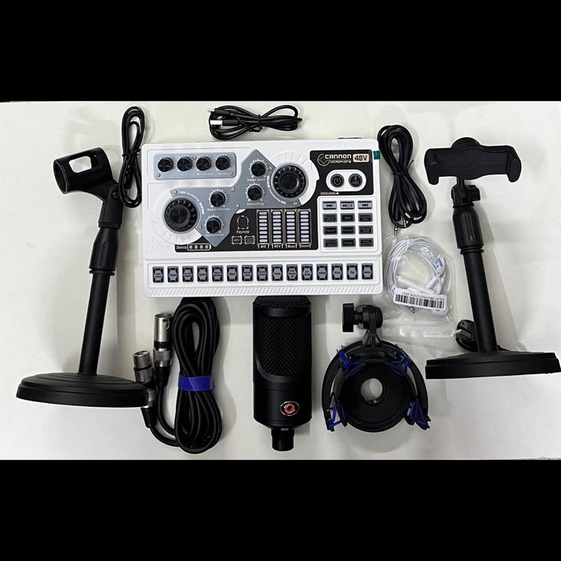 Combo X5 micro AQTA 48v kèm kẹp mic kẹp đt tai nghe bảo hành 6 tháng bộ dùng cho điện thoại chân tai nghe tròn 3.5