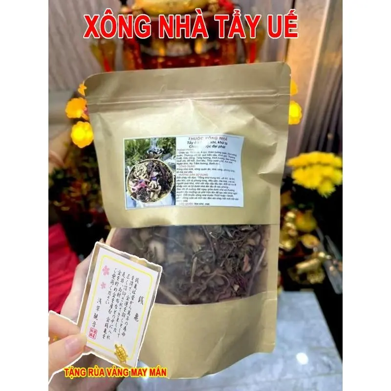 [TẶNG RÙA VÀNG MAY MẮN]  Gói Thảo Dược Xông Nhà Tẩy Uế , Hút Năng Lượng Tốt, Hoàn Toàn Từ Thảo Mộc, CÓ KÈM HƯỚNG DẪN 4