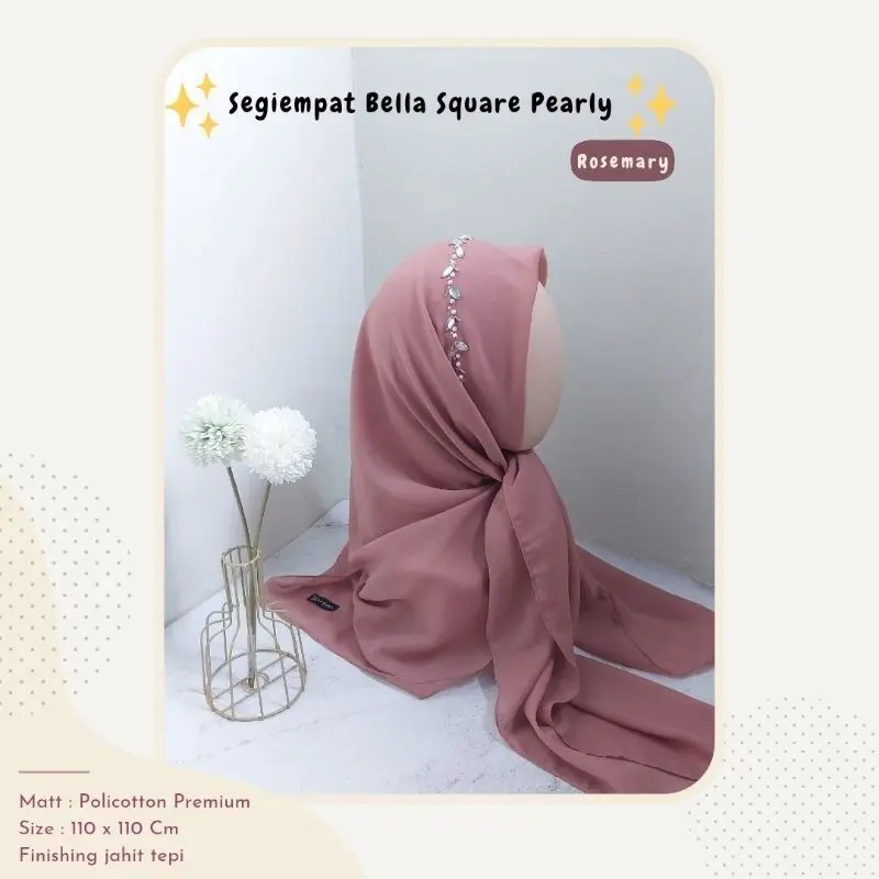 Segiempat Bella Square Pearly (Payet) Daun