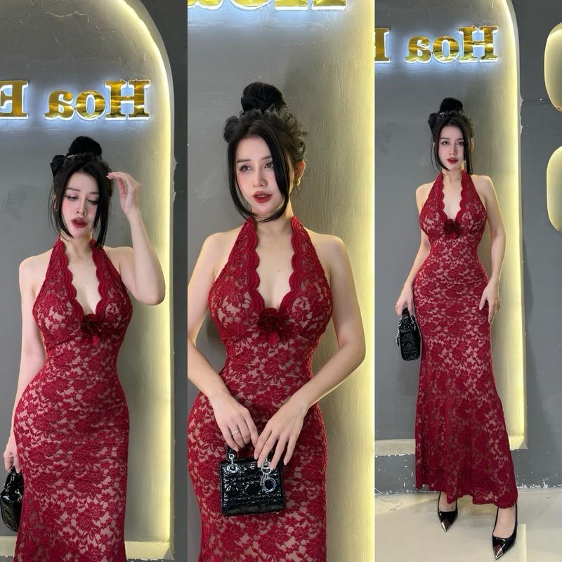  Đầm body ren đính hoa có sẵn mút ngực sang chảnh cổ áo may viền ren sexy gợi cảm siêu đẹp luôn ạ. Chất ren co dãn may 2 lớp dày dặn nhé chị em. Đi tiệc đi chơi du lịch hay mặc tết đều xinh ạ . Dưới 48kg size s Dưới 54kg size m Nữ Women Dress 