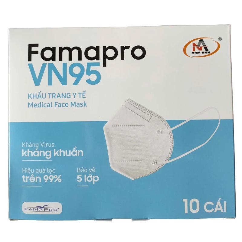 Combo 100 cái khẩu trang VN95 Famapro 5 lớp/ VN95 An Tâm kháng khuẩn khautrang  n95 khau tran vn 95