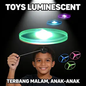 Mainan Bambu LED Flying Orb Model XYZ: Hadiah Edukasi Interaktif Anak TK-SD, Mainan Terbang Bercahaya untuk Outdoor & Indoor, Remote Control untuk Anak Laki-Laki & Perempuan, Mainan Penerbangan Berbintang Menarik, Panjang 15cm, Berat 100g