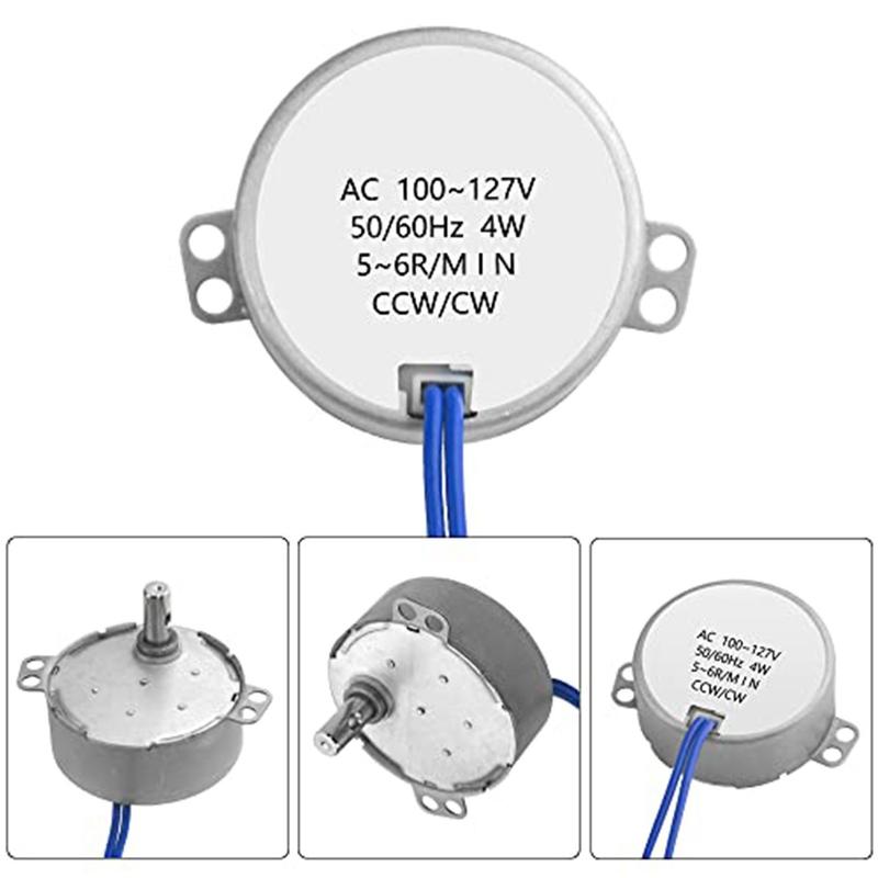 2 PCS Synchronous Motor Turntable Motor + 2 PCS 7mm Flexible Coupling Connector 8