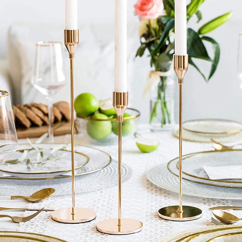 Candle Holder Set, 6 Counts/set Modern Decorative Candlestick Holder for Wedding, Dining, Party, Home Decor Supplies, Ornaments 4