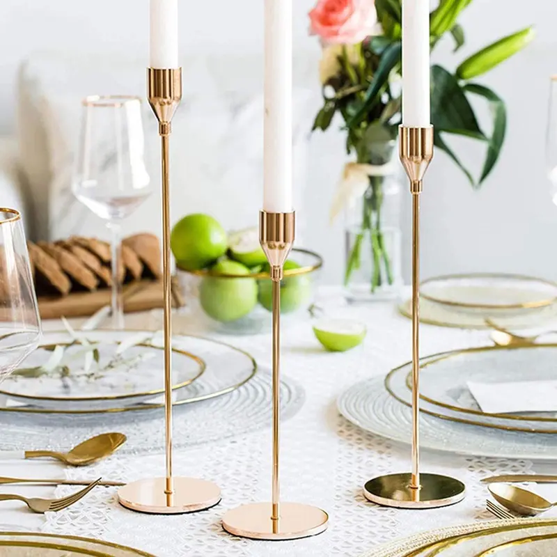 Candle Holder Set, 3 Counts/set Modern Decorative Candlestick Holder, Candle Holder for Wedding, Dining, Party, Home Decor, Ornaments 4