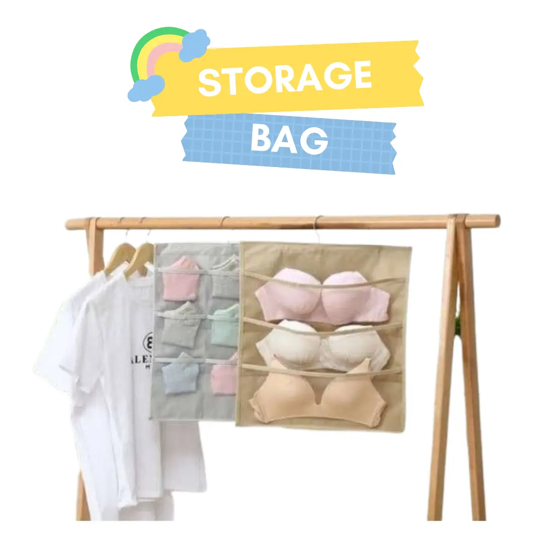 RUMAUMA Gantungan Bra 2 Sisi Pakaian Dalam Storage Bag 9 Kantong Murah