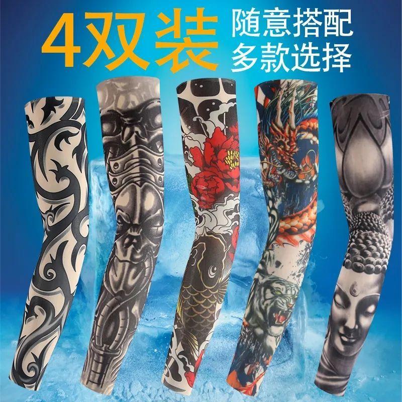 Áo Khoác Ngoài Chống Nắng, Ngoài Trời, Mùa Hè, Ngoại Cỡ, Dành Cho Nam Và Nữ, Tay Áo Cánh Tay, Tay Áo Bảo Vệ Cánh Tay Hình Xăm Lái Xe, Thích Hợp Để Đạp Xe, Chất Liệu Băng Giá 1