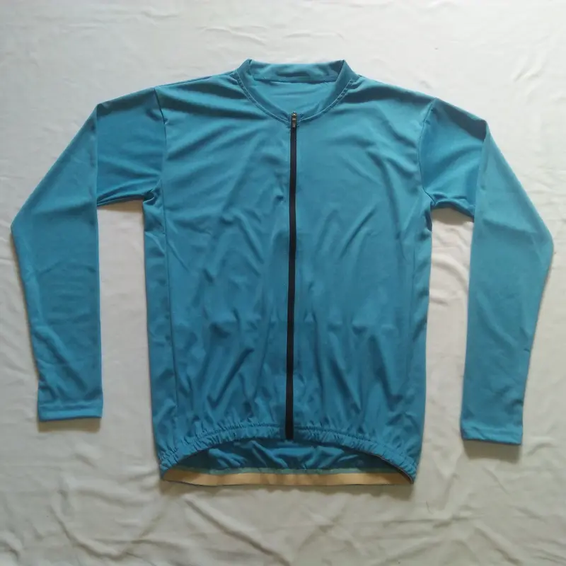 Jersey Sepeda Aero Roadbike / Baju Sepeda Lengan Panjang  - Marble Biru Tosca Uniseks Pria Wanita Nyaman 4