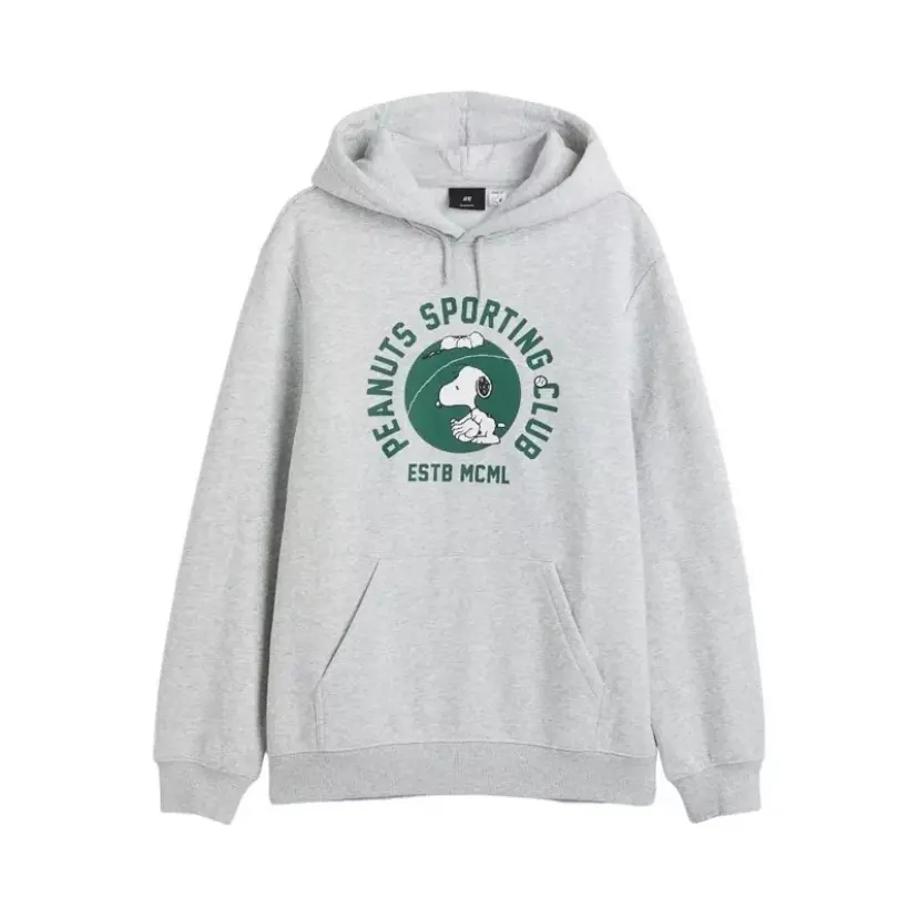 Hoodie hm peanuts grey