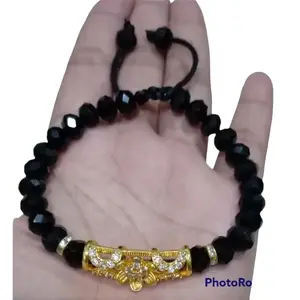 Gelang Mutiara Kristal Nyuping Titanium - Amethyst