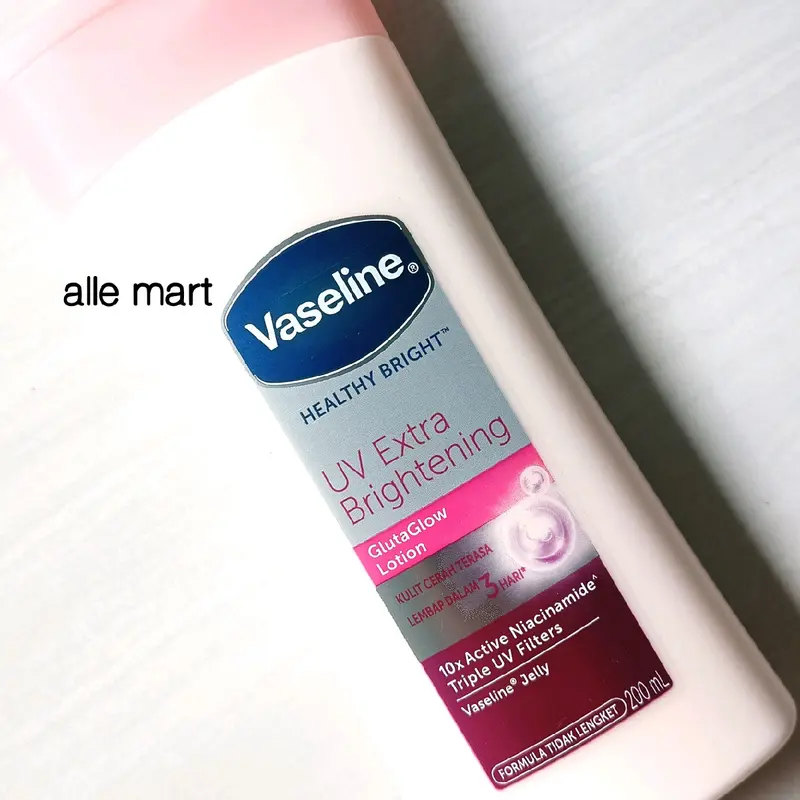 Vaseline Healthy Bright UV Extra Brightening Gluta Glow Hand Body Lotion 400 ml / Handbody Mencerahkan Kulit 6