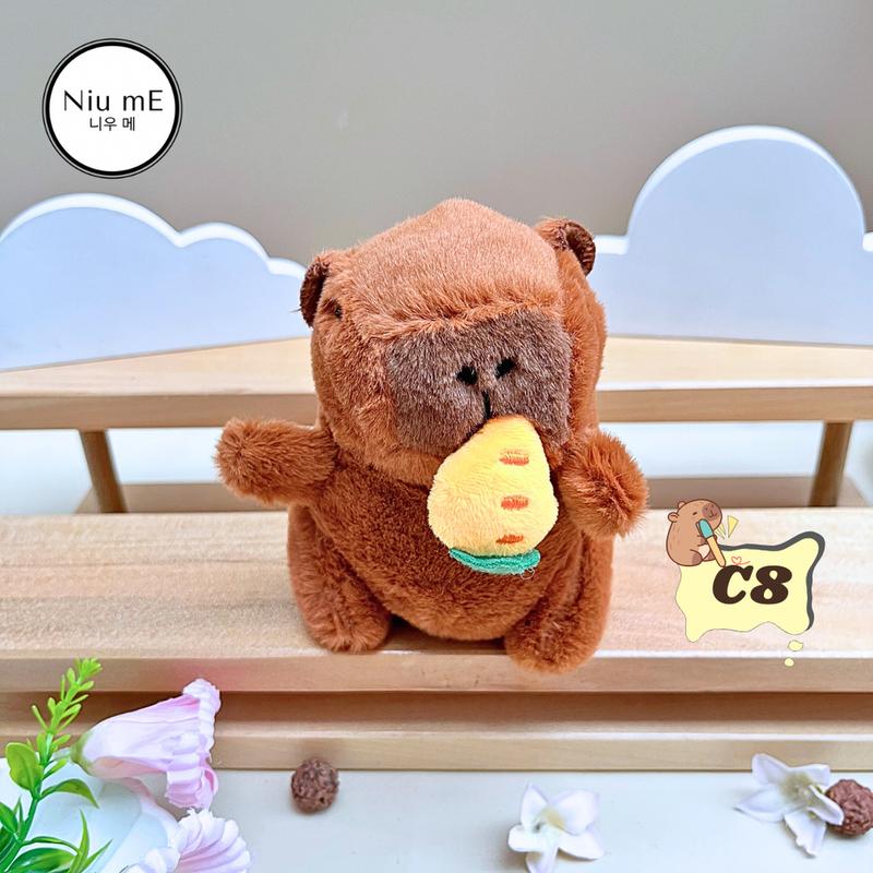 Gantungan Kunci Capybara Ingus Ayam Capybara Keychain Bag Charm Lucu Unik Plush Kado Hadiah Ulang Tahun Boneka Hiasan Capibara / Kapibara / Capybarra Bisa COD 3