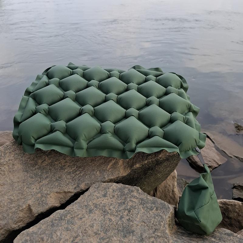 Portable Folding Inflatable Seat Cushion Lightweight With Storage Bag Air Sitting Pad Moisture and Water Resistant Chair Cushion Camping 7