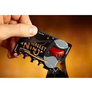 Kartu Multi Fungsi 18 in 1 Card Sized Pocket Tool Wallet Ninja - Hitam