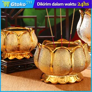 Hiolo Tempat Hio Emas Kuningan uk 4inch 5inch / Hio Dupa Kuningan / Hiolo Tempat Bakar Dupa Hiolo Kuningan Besi Hio Emas Kuningan