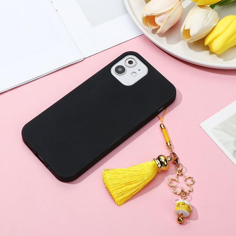 Hoa Anh Đào Phong Cách Nhật Bản, Dây Buộc Chống Thất Lạc, Mặt Dây Chuyền, Dây Treo, Móc Chìa Khóa, Dây Đeo Cổ Tay, Túi, Quyến Rũ, Tua Rua, Dây Buộc Điện Thoại Di Động Mèo May Mắn, Chuông 7