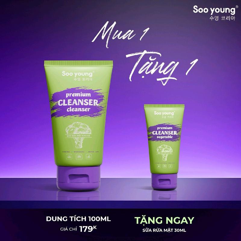 Sữa Rửa Mặt Rau Củ Sooyoung 100ml tặng 1 srm mini 30ml Skincare Nữ 4