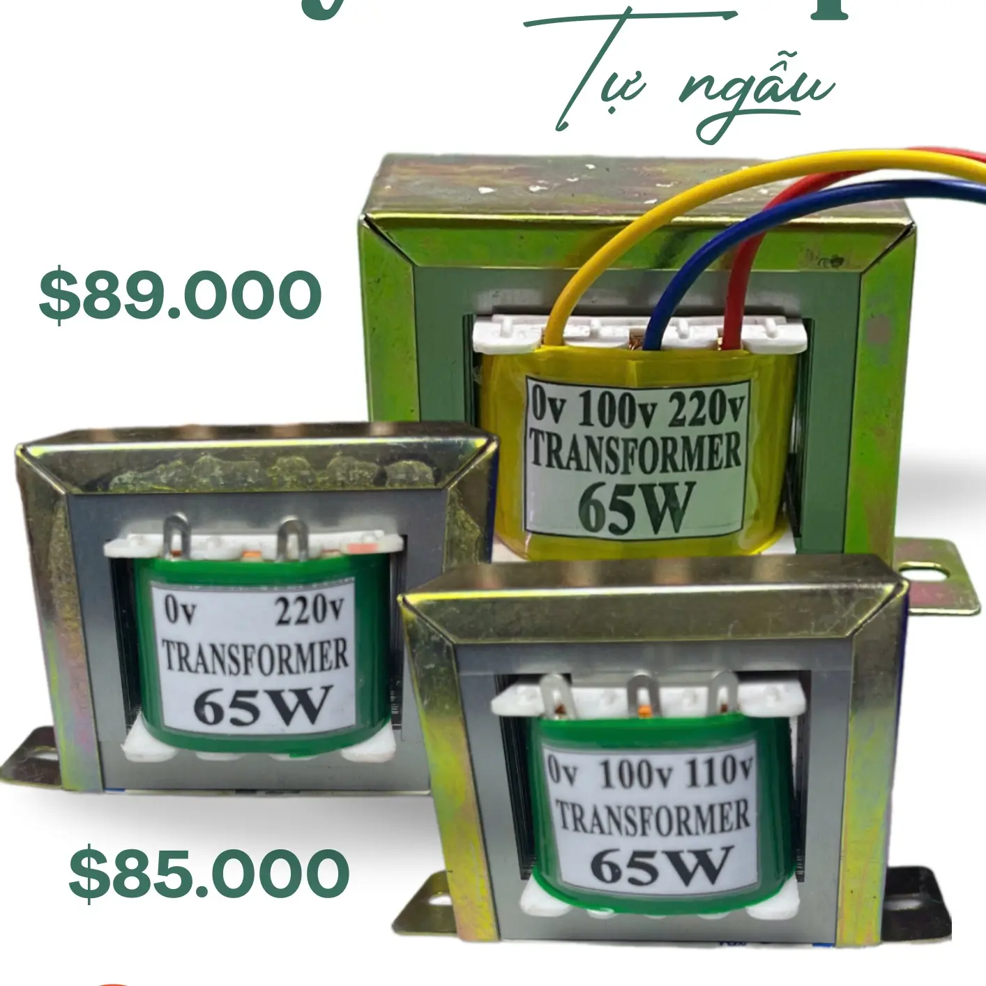 biến áp nguồn 65W 3A, 220vAC ra 100/110vAC, dùng cho thiết bị hàng nội địa Nhật, Mỹ