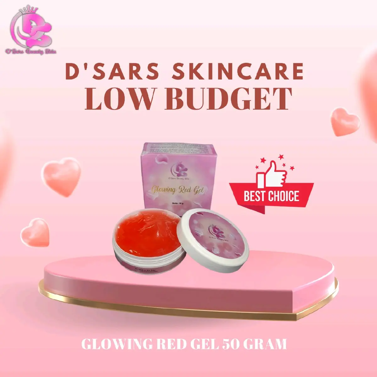 Ecer Glowing Red Gel Saja (Tanpa Facial Wash)