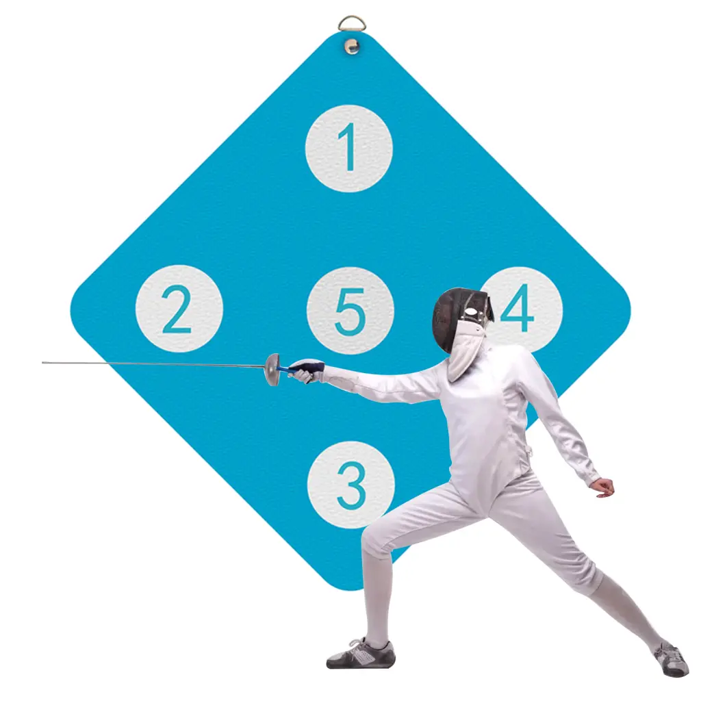 roewilng- Hanging Target Non-deformation Reinforcement Hook Fencing Target Memory Rebound Training Fencer for Fencing No Odor