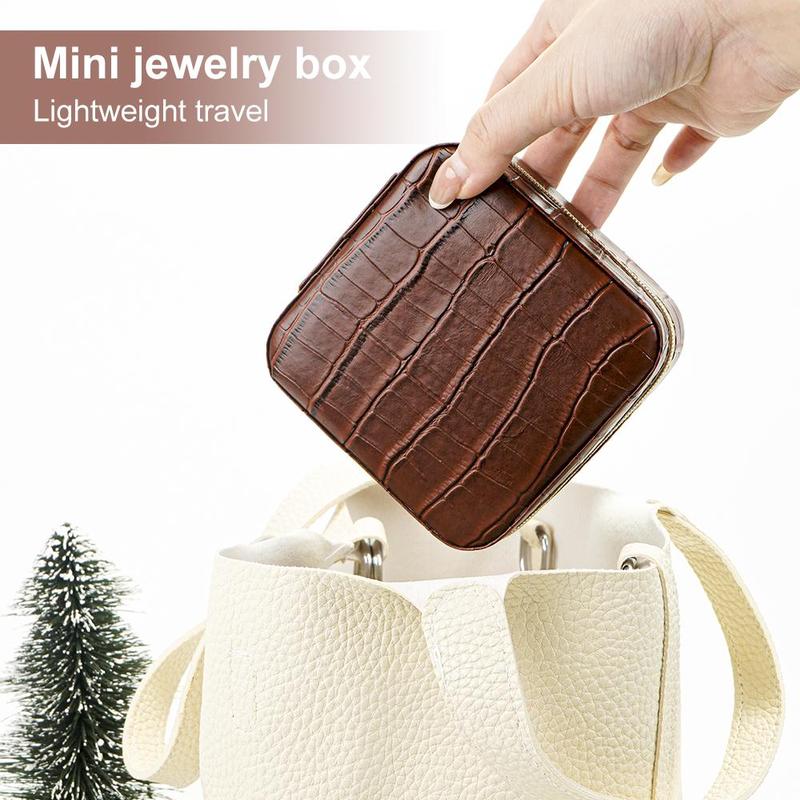 Jewelry Storage Box, 1 Count Vintage Style Organizer with Removable Partitions & Mirror, Jewelry Box for Ring Earrings Bracelet Necklace 4