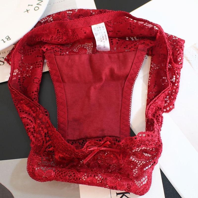 Luckymm Celana Dalam Wanita / Knicker Cancut Wanita Bahan Soft Lace Lembut 9936