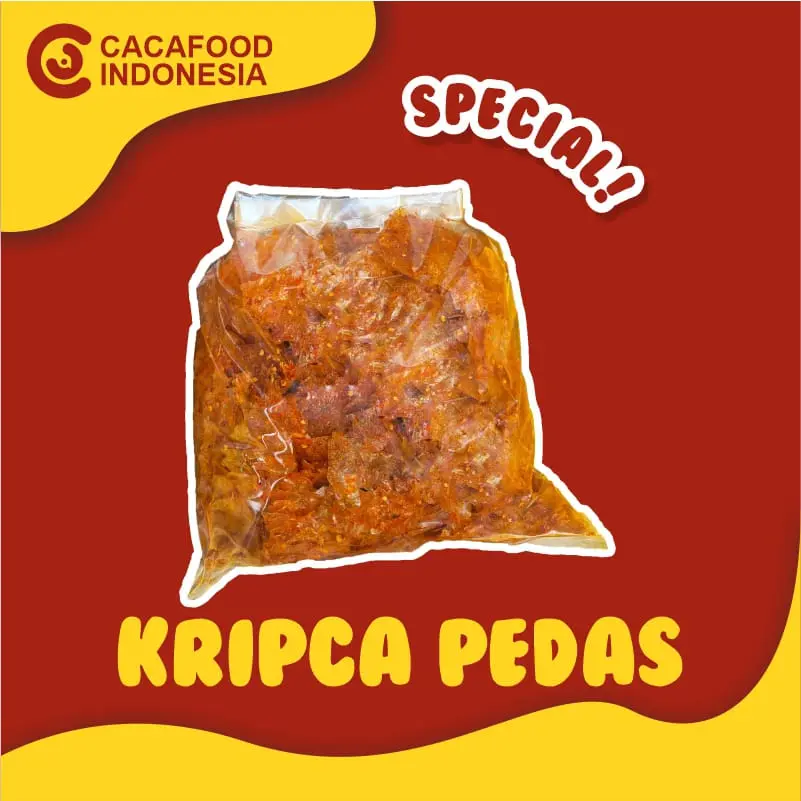 FLASH SALE 1 KG KRIPCA PEDAS CACAFOOD Keripik Snacks Cemilan