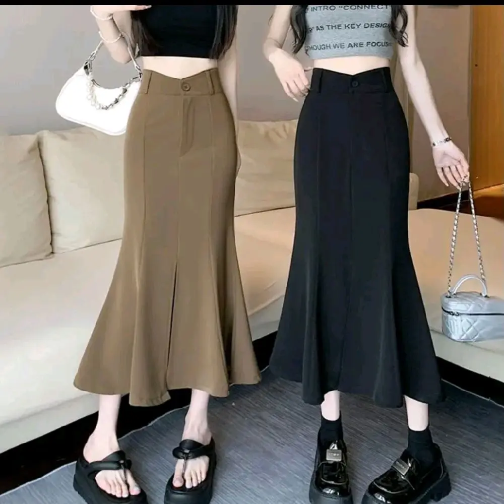 Chân Váy Đuôi Cá Công Sở Phối Khuy Trang Trí Nữ
