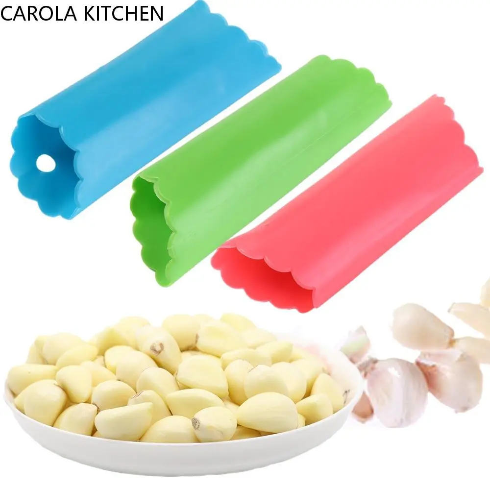 CAROLA KITCHEN Colorful Household with Hole Portable Garlic Skin Remover Garlic Roller Tube Garlic Peeling Press Garlic Peeler