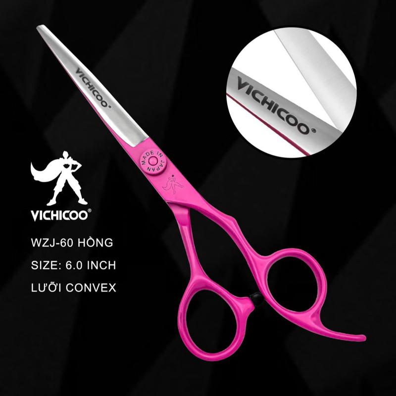  Kéo cắt tóc Vichicoo-WZJ 630 màu hồng siêu đẹp kéo cắt Vichicoo-WZJ 630 siêu bén sz6.0 siêu bén Nữ Women keo cat tỉa 