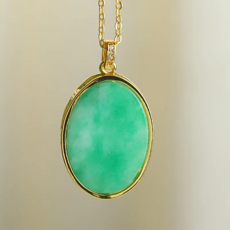 A Natural Stone Pendant in Green And Blue Hues, a Premium Mineral Necklace Pendant, Suitable for Everyday Wear And As a Holiday Gift. Perfect for Valentine'S Day. 2