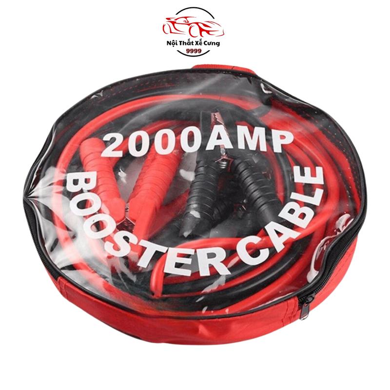 Bộ Dây Cáp Câu Bình Ắc Quy Đường Kính Ruột Dẫn 0.30mm Chiều Dài 4 Mét 2000A  Xe Hơi Ô Tô 12V Xe Tải 24V