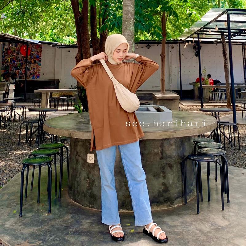 Oversized T-shirt | Kaos Oversize Wanita Polos | see.harihari 3