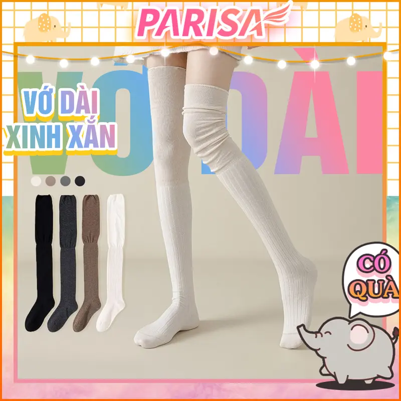 Tất Vớ Dài Tới Đùi Gân Dọc Thon Chân Giữ Ấm Beni 2434 - PARISA tấtnữ 0