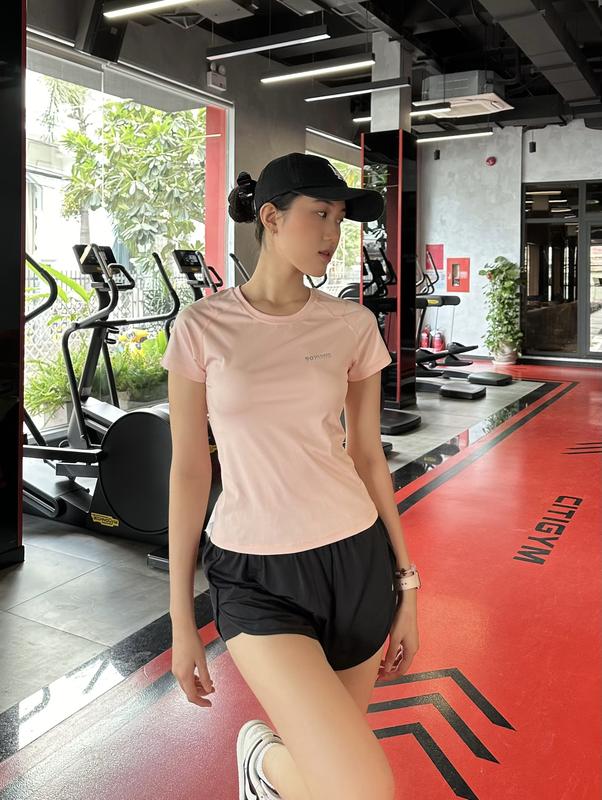 Áo Cộc Cổ Tròn MPG, 90 Degree Chất Liệu Thun Poly Tập Gym, Yoga, Aerobic Đường May 4 Kim 6 Chỉ ALITA Top Sport 9