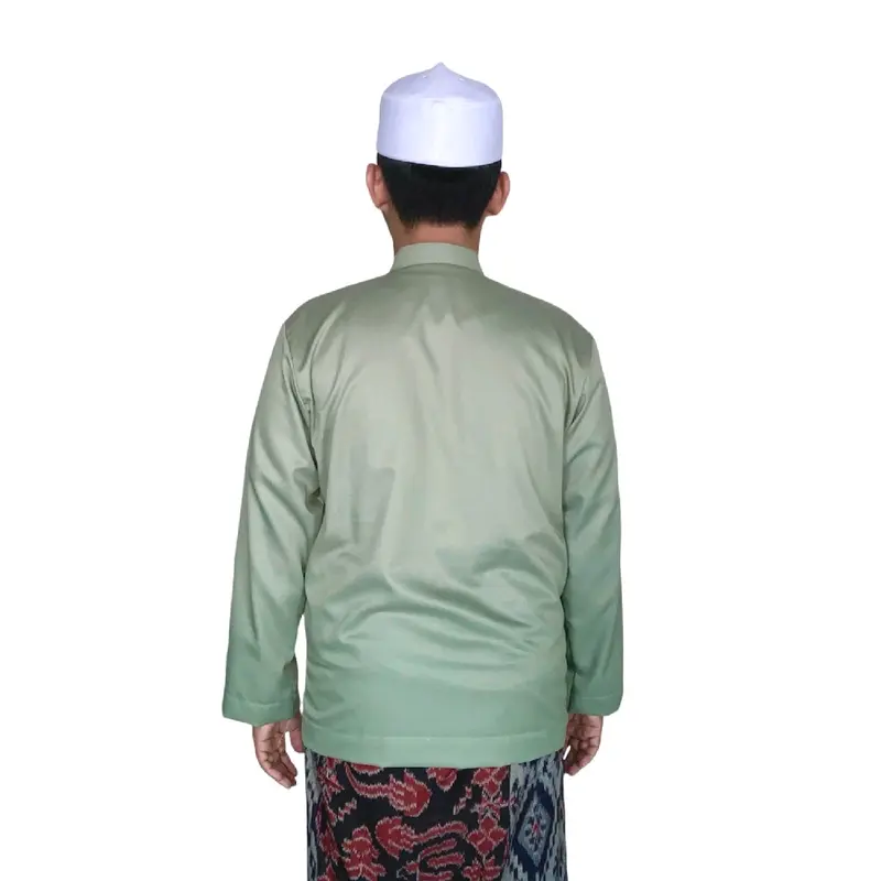 Baju Koko Almahi Saku Samping Bahan Toyobo Grade A Lengan Panjang Muslim Pria Dewasa Santri 1