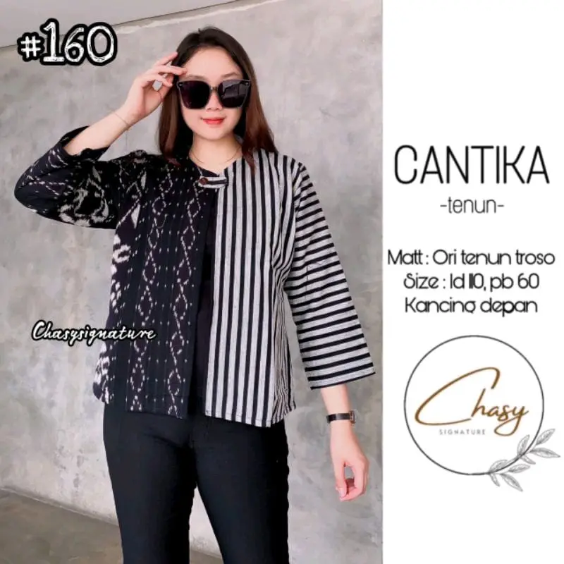 CANTIKA OUTER , OUTER TENUN WANITA , OUTER CROP MODERN 2