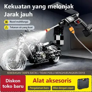 Zextramax Shop Jet Cleaner Tekanan 998V 120Bar Portable Mesin Cuci Mobil dengan Nozel Multifungsi & Baterai Litium 599V Kekuatan Jarak Jauh Diskon Toko Baru
